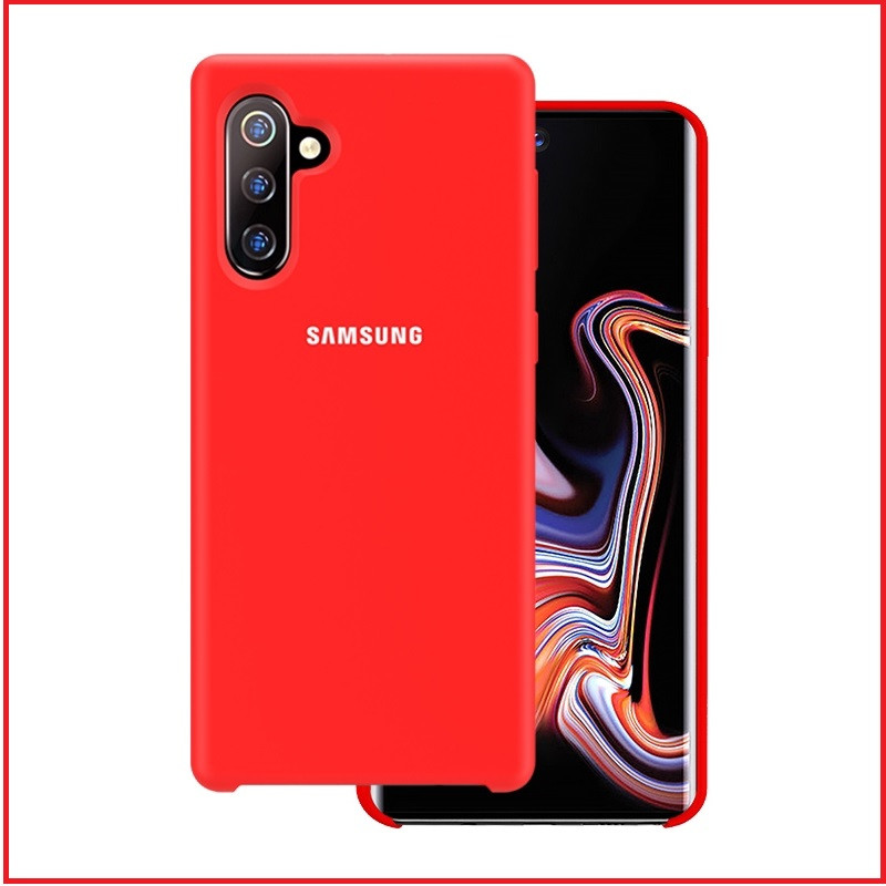 Чехол-накладка для Samsung Galaxy Note 10 (копия) Silicone Cover красный, фото 1
