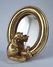 Зеркало настольное Золотая кошечка