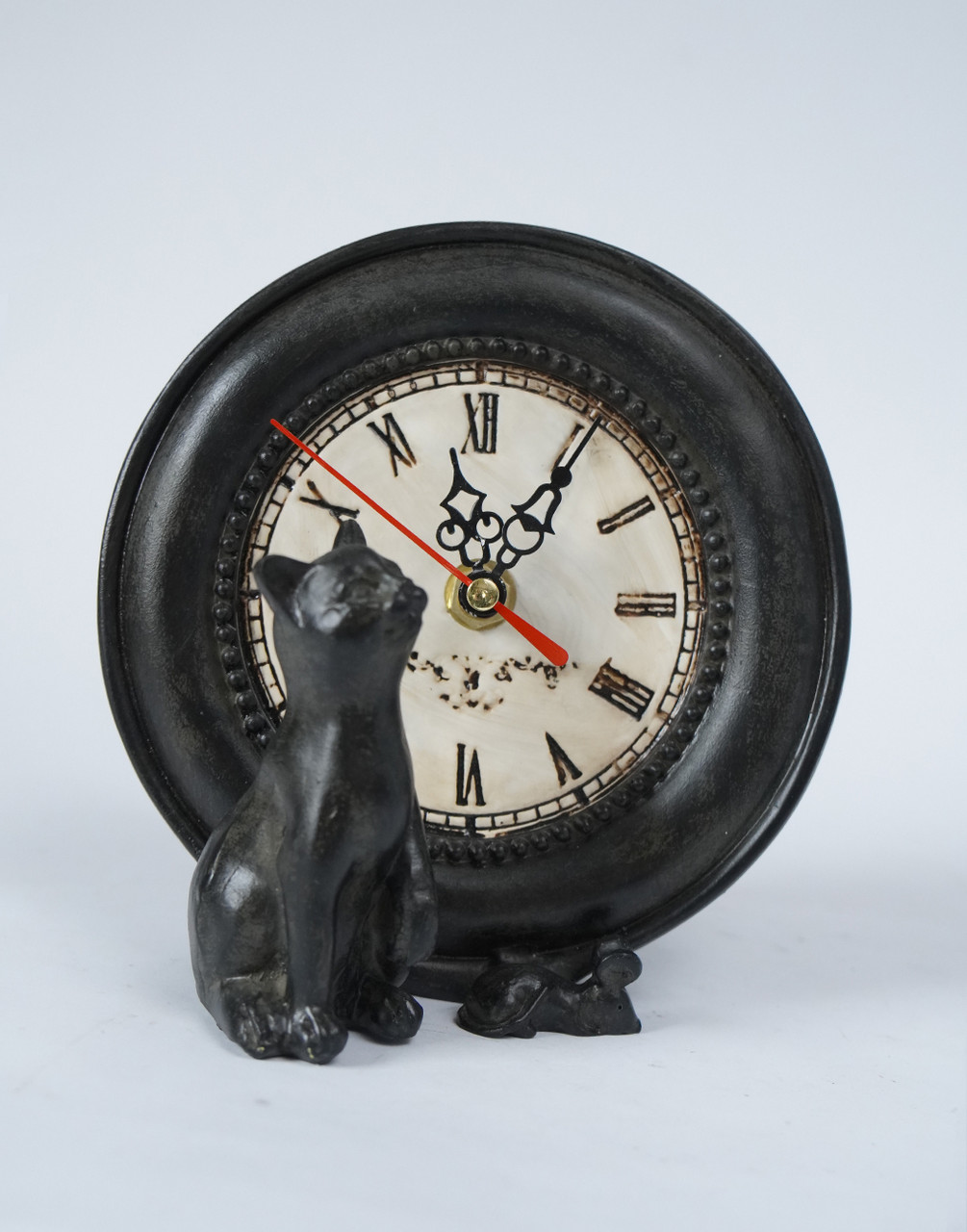 Часы настольные Ласковая кошечка с мышонком, фото 1