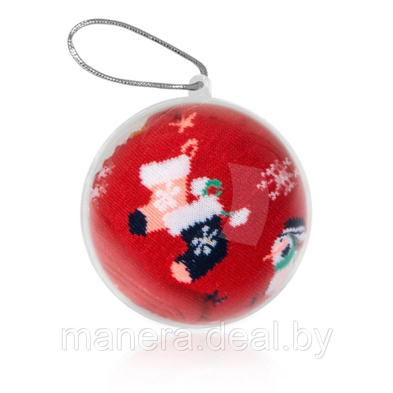 Носки мужские в шаре "Рождество", цвет - красный и синий - фото 1 - id-p113397540