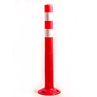 Столбик сигнальный упругий гибкий 750мм с 2 с/о полосами (Красный) ГОСТ 32843-2014