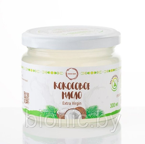 Кокосовое масло нерафинированное BIO extra virgin, "COCO DAY", 300 мл, фото 2