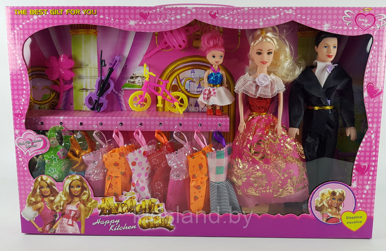 Кукла Барби с платьями и аксессуарами, арт. 127А-3