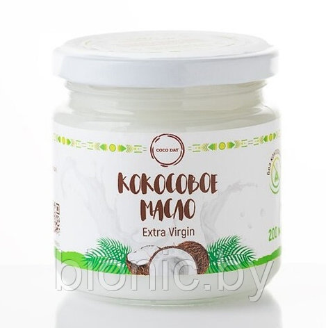 Кокосовое масло нерафинированное BIO extra virgin, "COCO DAY", 200 мл, фото 2