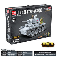Конструктор Легкий немецкий танк LT vz.38, 100082, 535 дет., аналог LEGO (Лего)