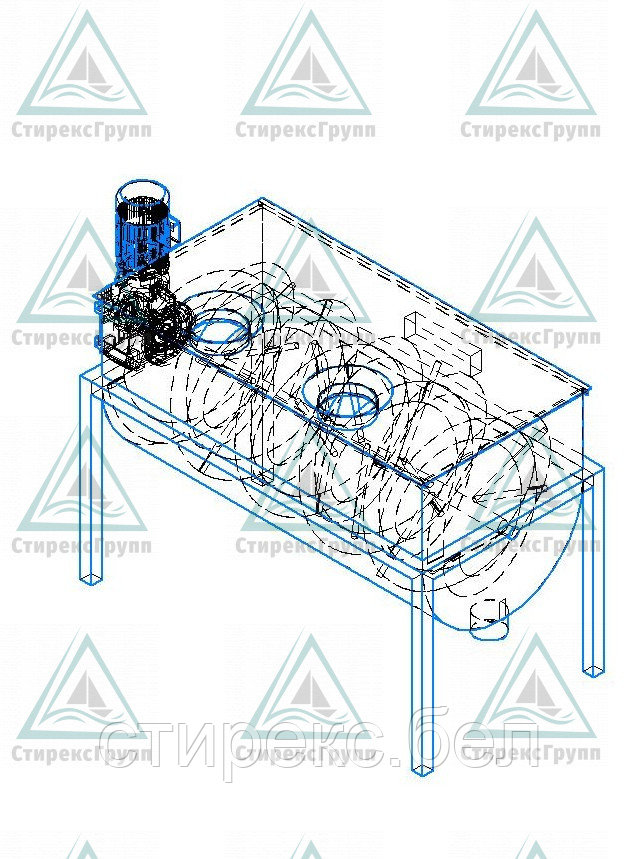 Смеситель горизонтальный для кормов