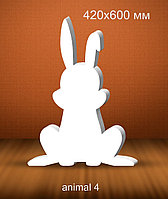 Заяц из пенопласта. 420х600 мм
