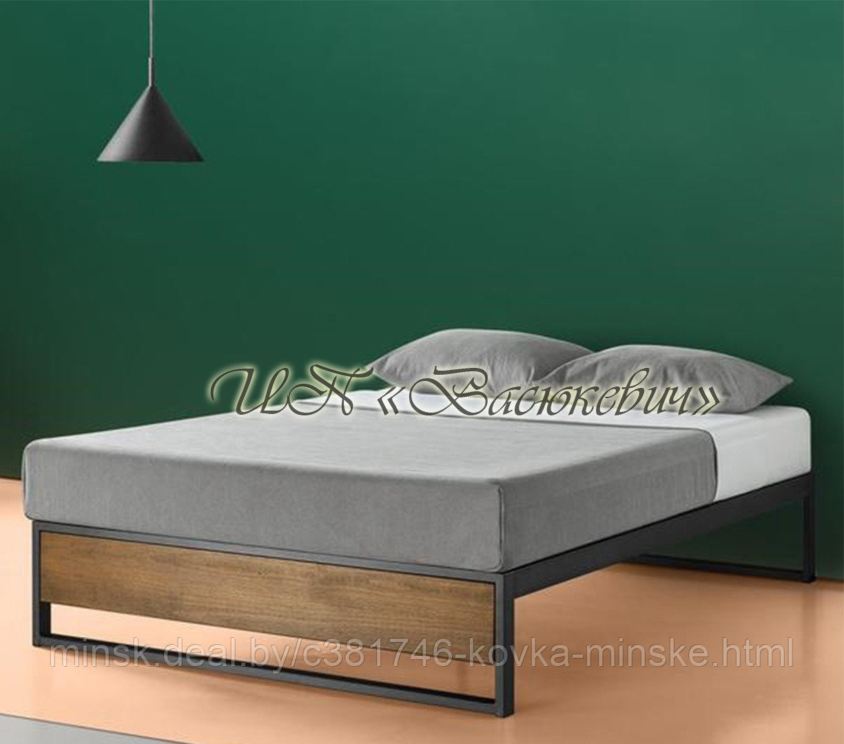 Кровать металлическая "Л3" в стиле ЛОФТ - фото 4 - id-p113463596