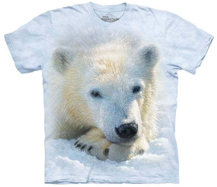 Белый медведь 3d футболки the mountain