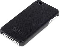 Чехол-накладка для Apple Iphone 4 / 4s (Pu кожа) Hoco черный