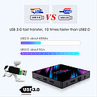 Смарт ТВ приставка H96 MAX RK3318 4G + 32G UltraHD сирень TV Box андроид, фото 6
