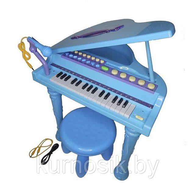 Детский синтезатор (пианино) со стульчиком и микрафоном (арт.3205А)