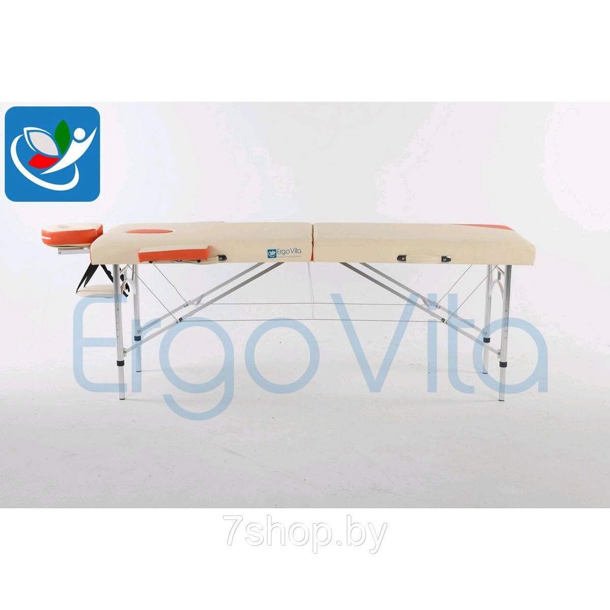 Массажный стол Кремовый (осн)+оранжевый ErgoVita MASTER ALU - фото 2 - id-p88731426