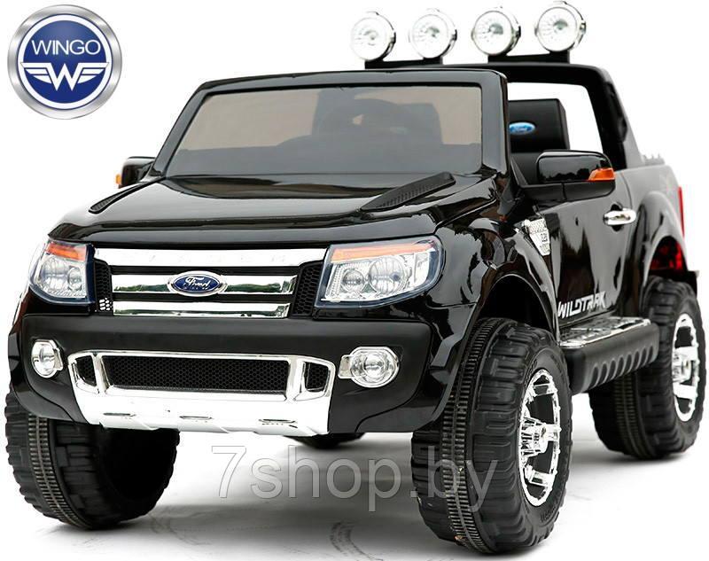 Детский электромобиль WINGO FORD RANGER LUX (Лицензионная модель) черный лак