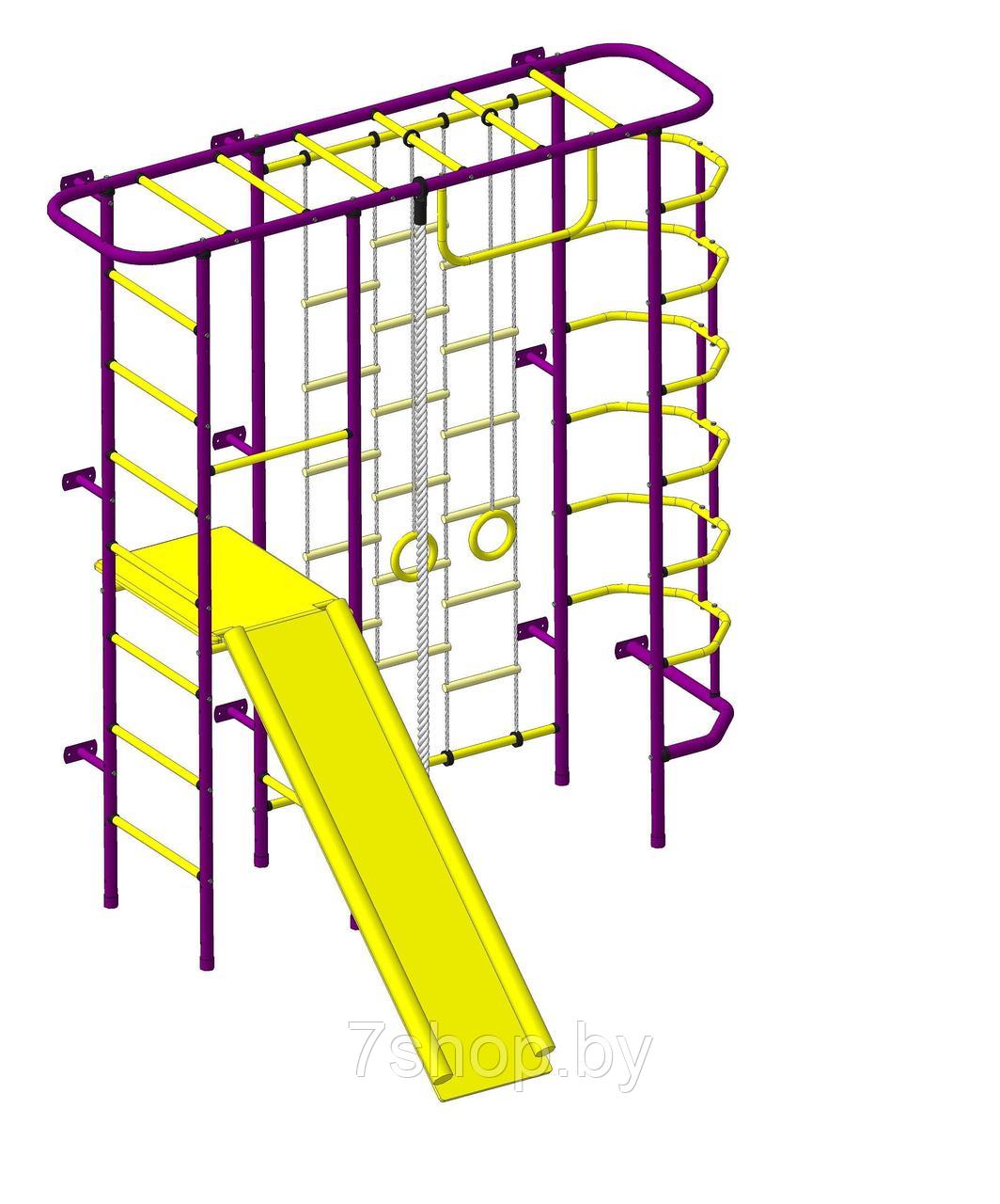 Шведская стенка "Пионер - С7ЛМ" пурпурно/жёлтый - фото 1 - id-p94788301