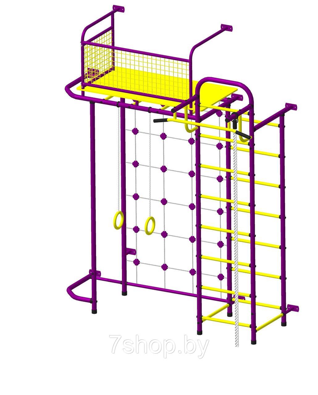 Шведская стенка "Пионер - С6СМ" пурпурно/жёлтый