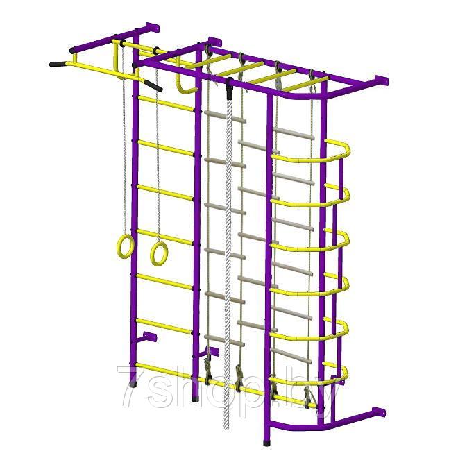 Шведская стенка "Пионер - С5Л" пурпурно/жёлтый