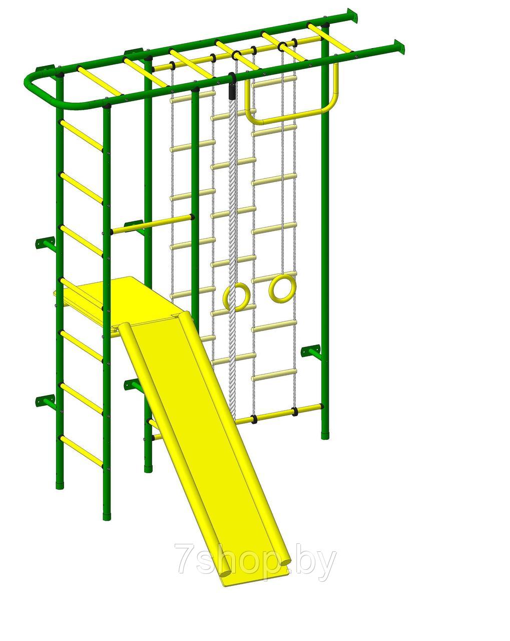 Детский спорткомплекс "Пионер 11Л" зелёно/жёлтый