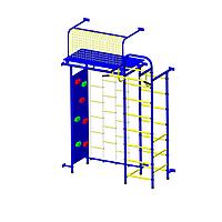 Детский спортивный комплекс "Пионер 10ЛМ" со скалодромом сине/жёлтый