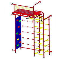 Детский спортивный комплекс "Пионер 10СМ" со скалодромом красно/жёлтый