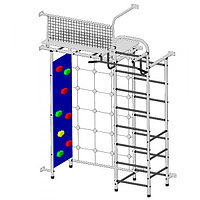 Детский спортивный комплекс "Пионер 10СМ" со скалодромом бело/серый