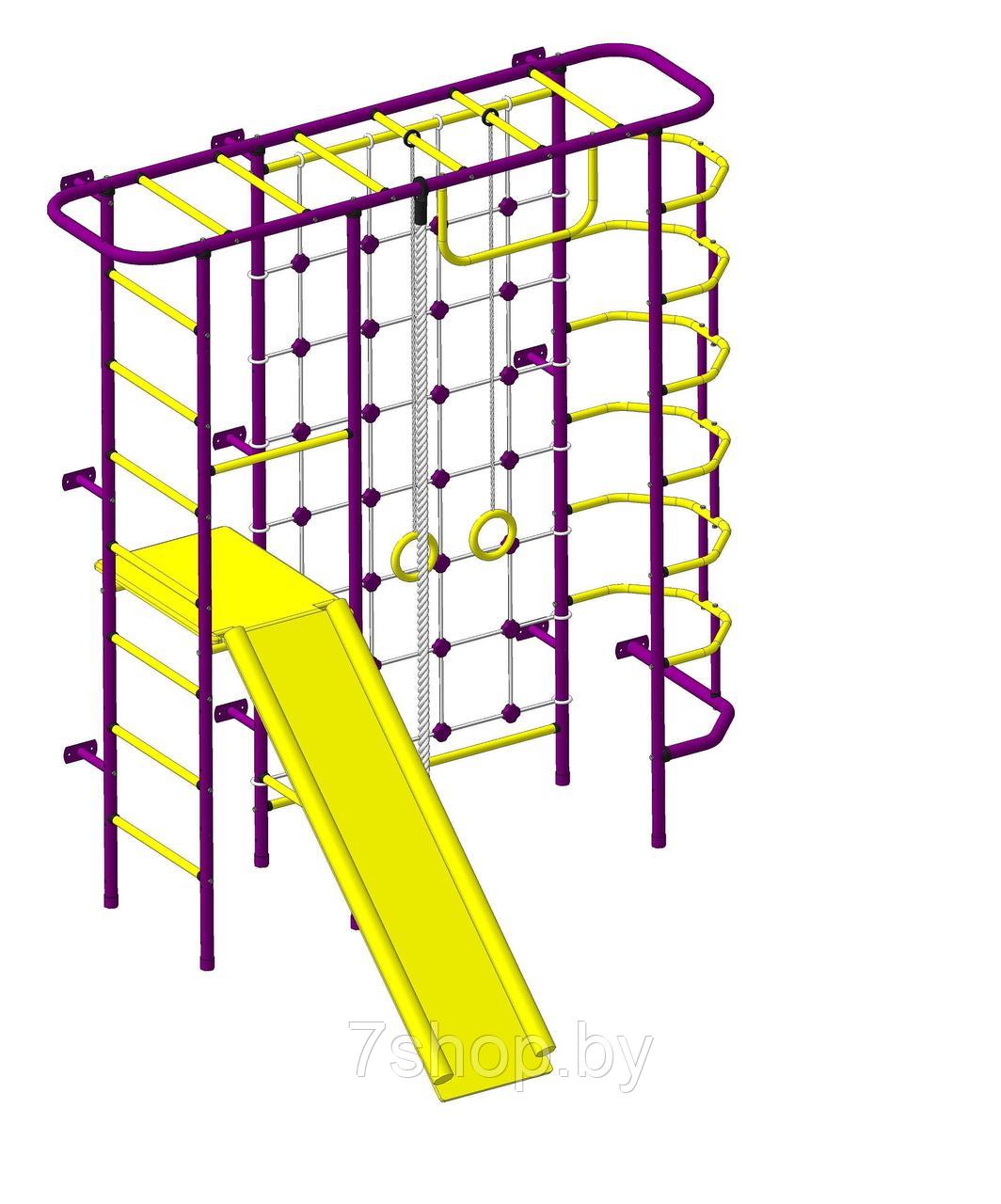 Детский спортивный комплекс "Пионер - С7СМ" пурпурно/жёлтый