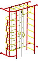 Шведская стенка "Пионер 9ЛМ" красно/жёлтый