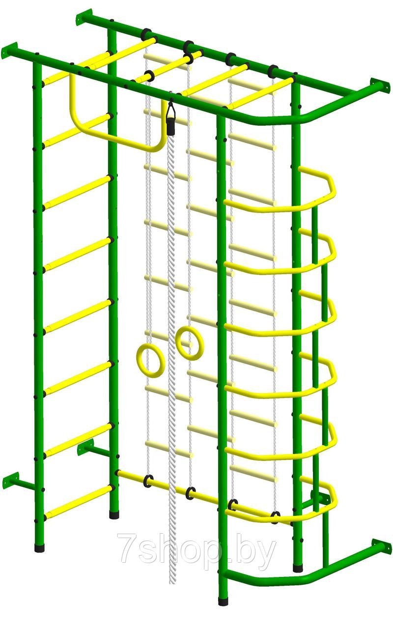 Шведская стенка "Пионер 9ЛМ" зелёно/жёлтый