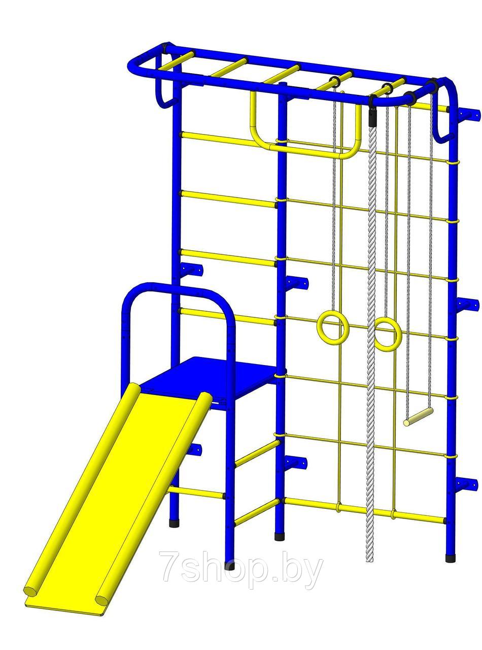 Шведская стенка "Пионер - С107М" сине/жёлтый
