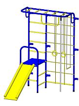 Шведская стенка "Пионер - С107М" сине/жёлтый