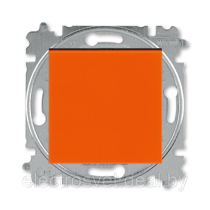 Переключатель перекрёстный одноклавишный. Цвет оранжевый / дымчатый чёрный. ABB. Levit - фото 1 - id-p111052473