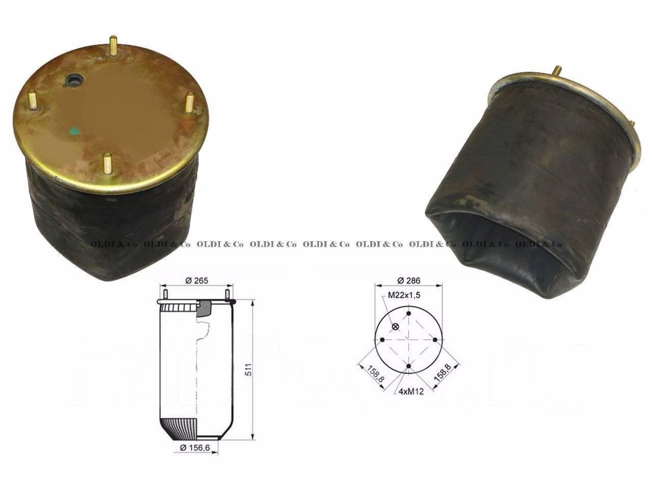 Пневморессора SAF/Trailor/МАЗ/ROR W01M587238 FIRESTONE - фото 1 - id-p103390549