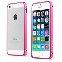 Бампер металлический для Apple Iphone 5 / 5s / SE (pink) totu design armor