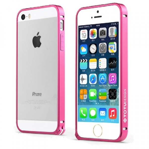 Бампер металлический для Apple Iphone 5 / 5s / SE (pink) totu design armor - фото 1 - id-p113562222