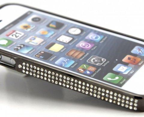 Бампер металлический для Apple Iphone 5 / 5s / SE (черный) Newsh Metal Bumper, фото 1