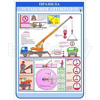 Плакат Правила установки автокранов