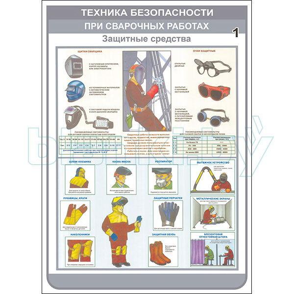 Плакат техника безопасности при сварочных работах - фото 1 - id-p113414374