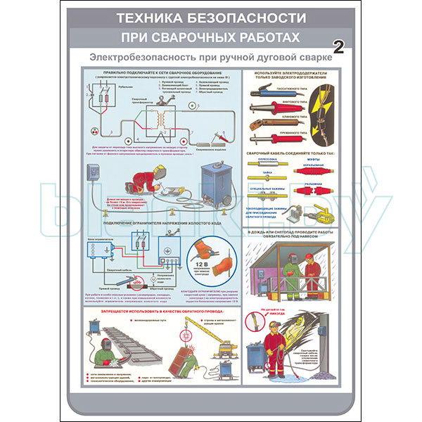 Плакат техника безопасности при сварочных работах - фото 3 - id-p113414374