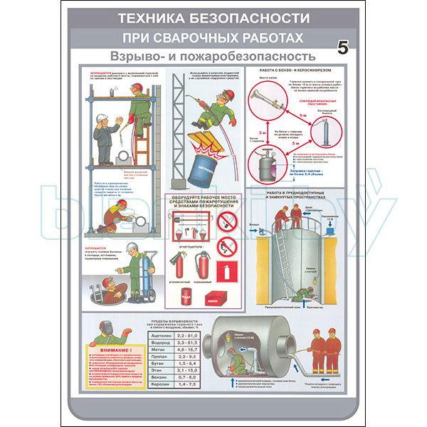 Плакат техника безопасности при сварочных работах - фото 2 - id-p113414374