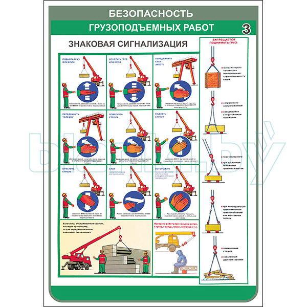 Плакат безопасность при грузоподъемных работах - фото 4 - id-p113414375