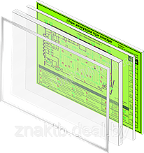 Фотолюминесцентный План эвакуации на пластике 4мм