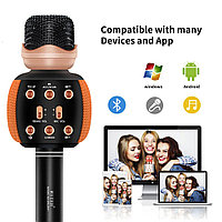 Караоке-микрофон Bluetooth WS-2911 Оригинал оранжевый Wster