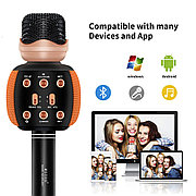 Караоке-микрофон Bluetooth WS-2911 Оригинал оранжевый Wster