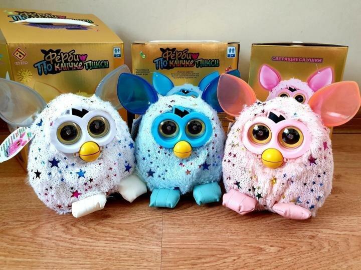 Многофункциональная игрушка Ферби по кличке Писи, новая версия, (розовый, синий, белый цвет)