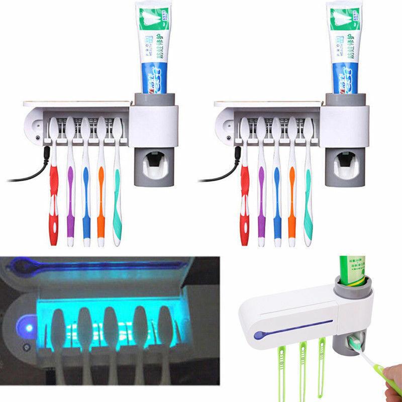Стерилизатор УФ зубных щёток + дозатор зубной пасты + держатель зубных щеток 3 в 1 - фото 4 - id-p113579529