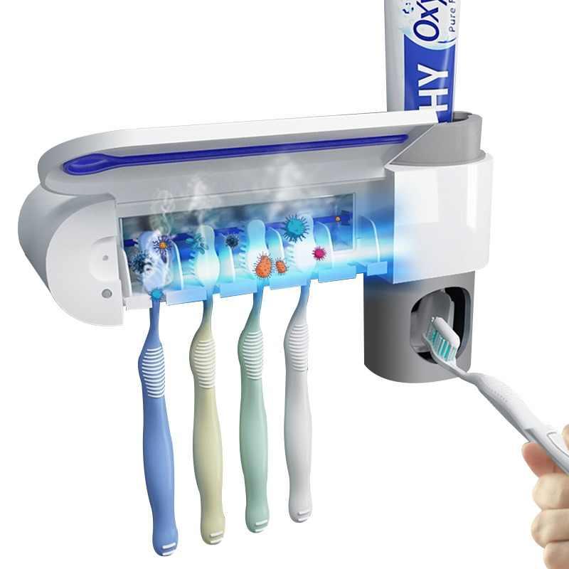 Стерилизатор УФ зубных щёток + дозатор зубной пасты + держатель зубных щеток 3 в 1 - фото 7 - id-p113579529