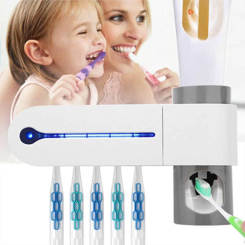 Стерилизатор УФ зубных щёток + дозатор зубной пасты + держатель зубных щеток 3 в 1 - фото 2 - id-p113579529