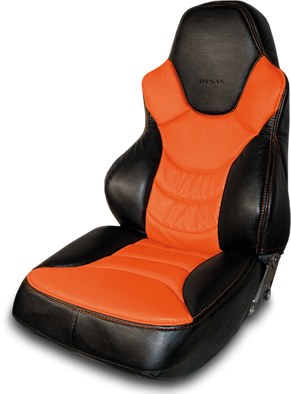 Чехлы на сидения Dinas №3 , универсальные, черно-оранжевые - фото 1 - id-p113600394