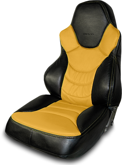 Чехлы на сидения Dinas №3  , универсальные, черно-желтые