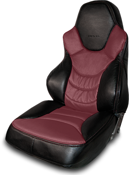 Чехлы на сидения Dinas №3 , универсальные, черно-бордовые - фото 1 - id-p113600396